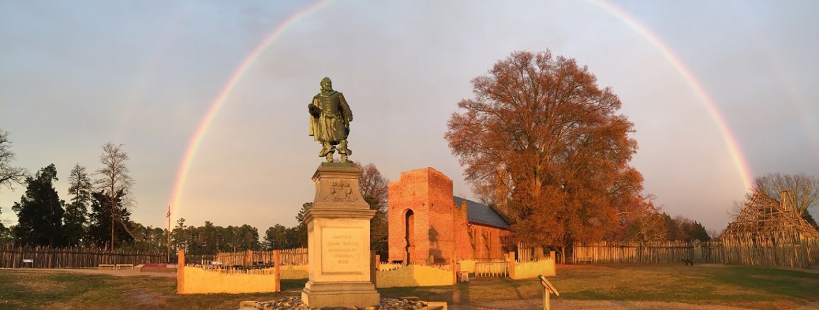 Rainbow over fort site