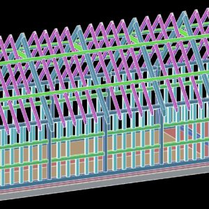 Modeled church framing geometry