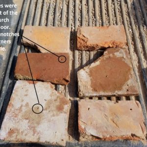 Excavated ceramic tiles