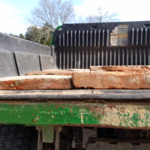 Tiles loaded on a truck