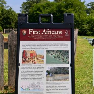 Sign describing historic site