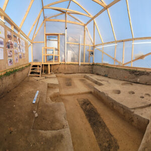 Inside the burial structure