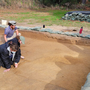 Excavations at the clay borrow pit