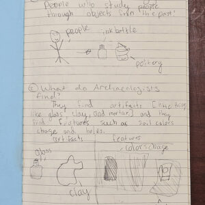 A page from a camper's field journal