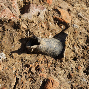 A wine bottle neck found in the excavations south of the Archaearium