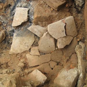 Excavated ceramic tiles