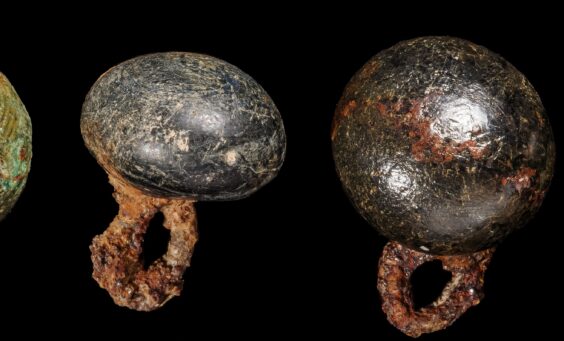 Four different types of buttons excavated at Jamestown