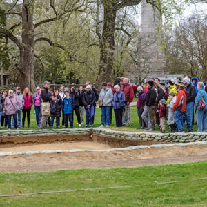 Senior Staff Archaeologist Sean Romo gives an archaeology tour.