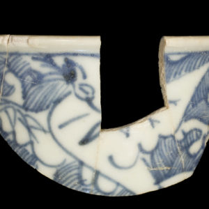 Porcelain bowl with blue floral design