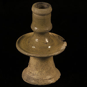 Earthenware candlestick