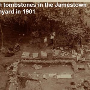 Sepia photograph of birds-eye view of excavation