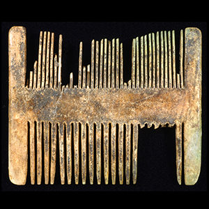 bone comb missing several teeth