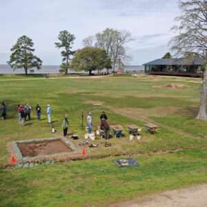 Jeremy Sanchez's English class from Surry High School at the Bedford Artillery barracks site