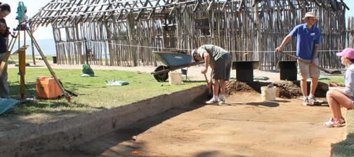 Archaeologists map and excavate unit