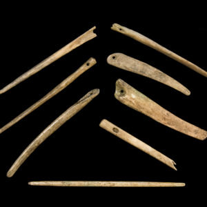 Assortment of bone needles