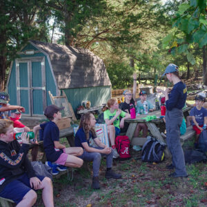 The kids get instruction and a water break.