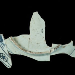 Porcelain dish sherd exterior