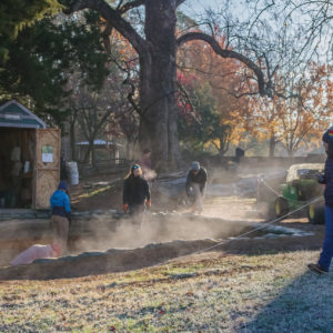 Finishing up archaeology at the "burial" site near the Pitch and Tar Swamp.