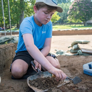 Excavating at the cellar site