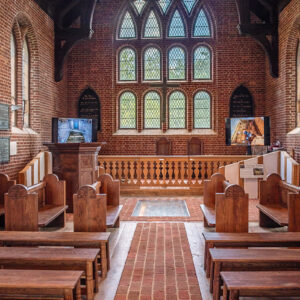 The Memorial Church with the new pulpit at left