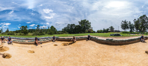 A 360 degree photo of the excavations in the north field