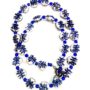 Blue Flower Beaded Necklace