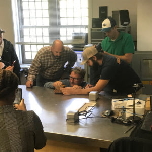 Group gathered around table