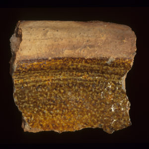 earthenware rim sherd interior