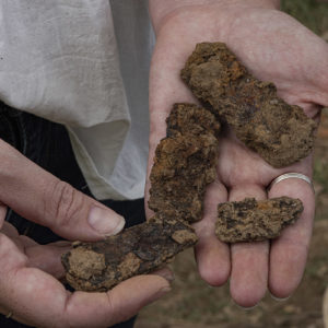 Brigandine armor pieces found during the north Church Tower excavations.