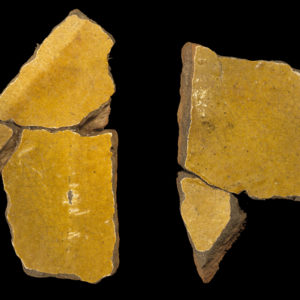 Mended earthenware sherds