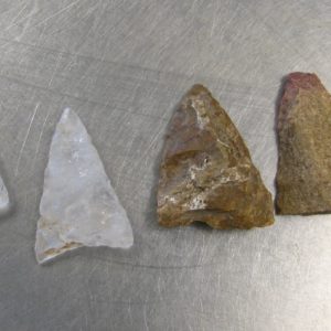 Four stone projectile points