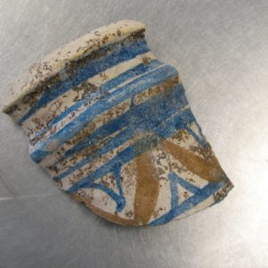 Tin-glazed earthenware rim sherd