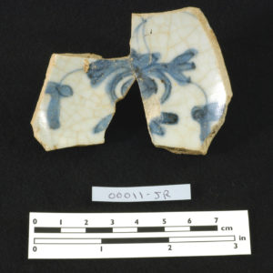 Porcelain sherd with floral design