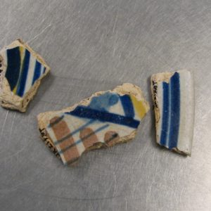 Three tin-glazed earthenware sherds