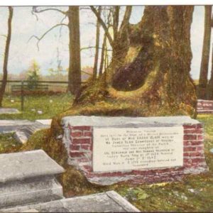 Postcard of churchyard