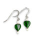 Green Heart Earrings